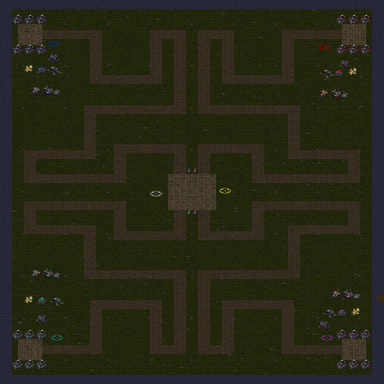M aze D efense Diamond — map preview
